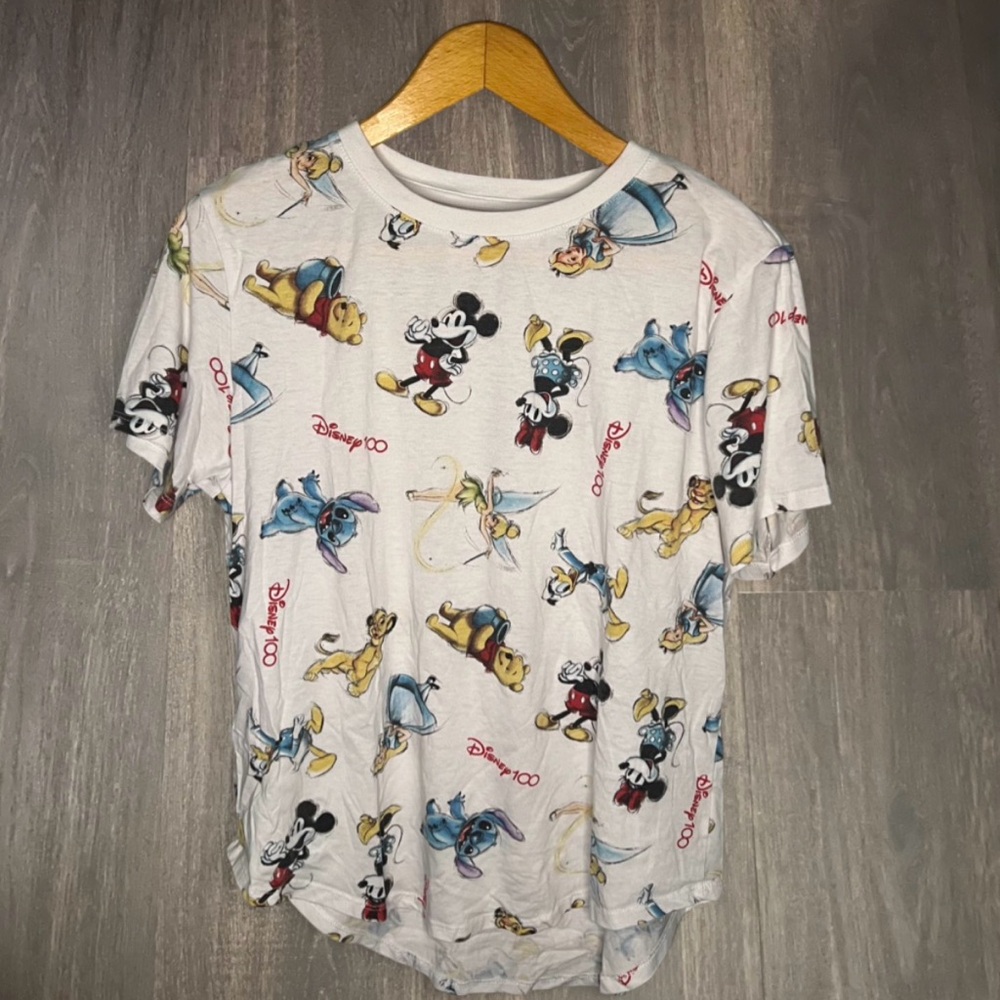 Disney‎ 100 All-Over Character Graphic Tee XL (15-17)